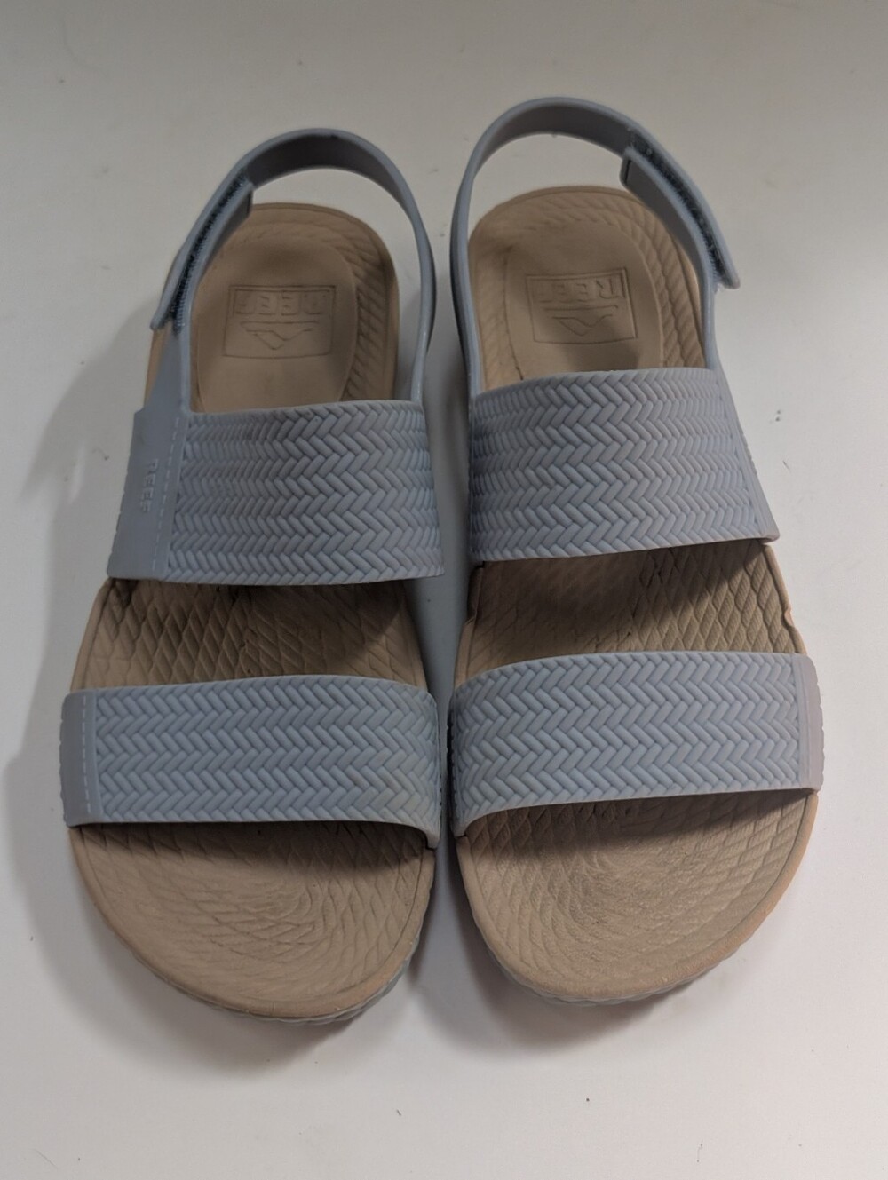 Reef Women's 9 Water Vista Sandals  Light Blue Adjustable Strap X2